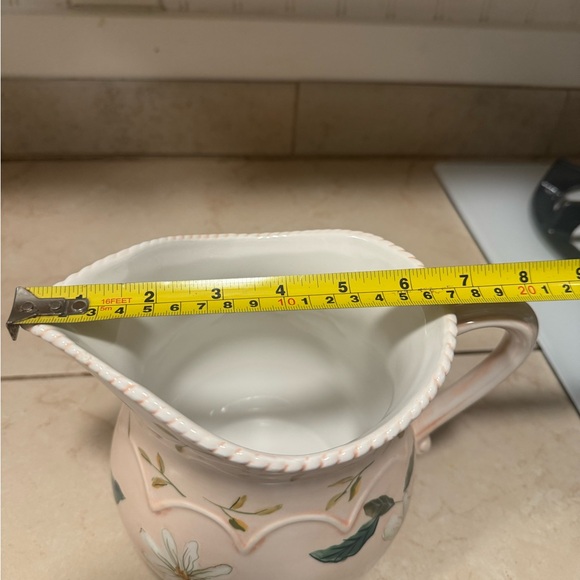 Floral Ceramic Pitcher - Picture 7 of 7